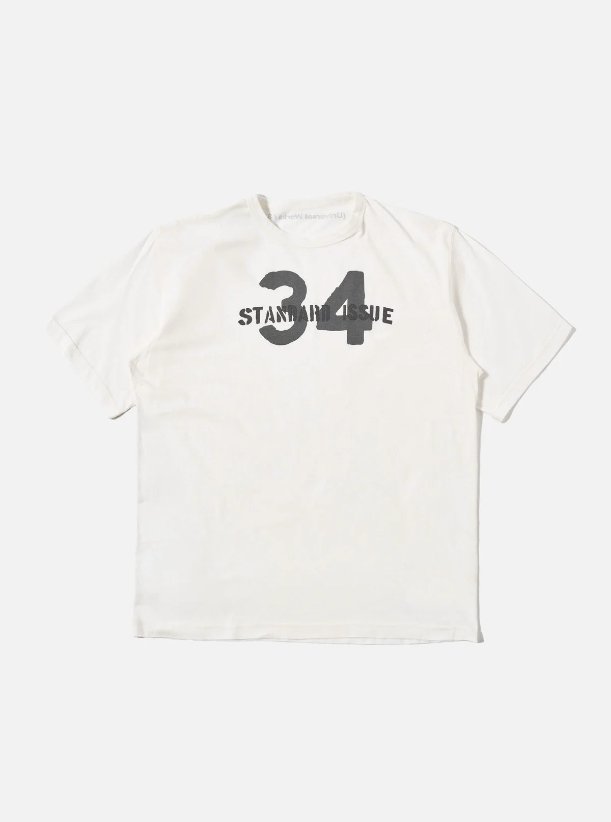 Universal Works Ecru Single Jersey 34 Printed Core Tee