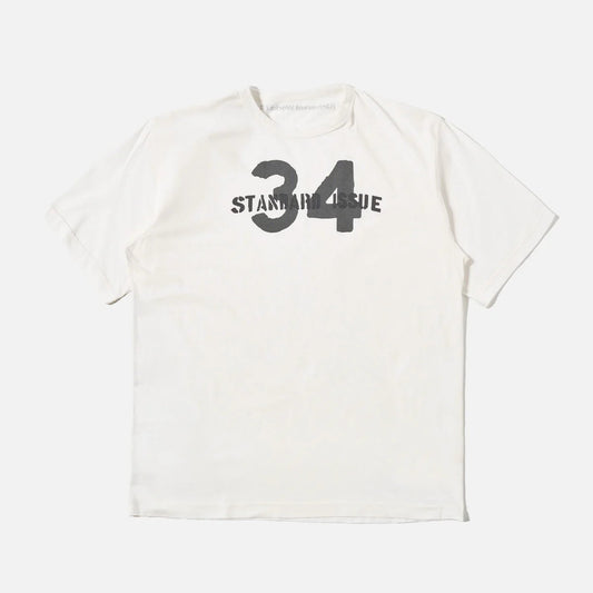 Universal Works Ecru Single Jersey 34 Printed Core Tee