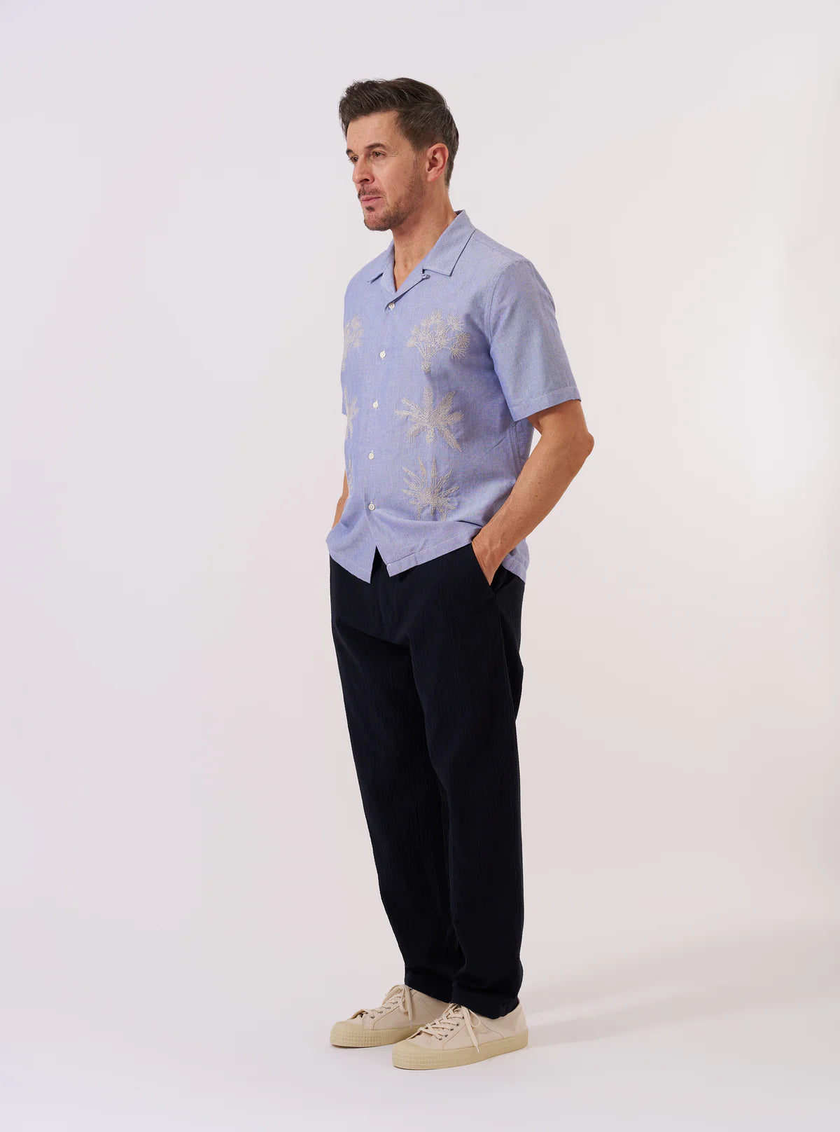 Universal Works Blue Oxford Shirting Road Trip Shirt