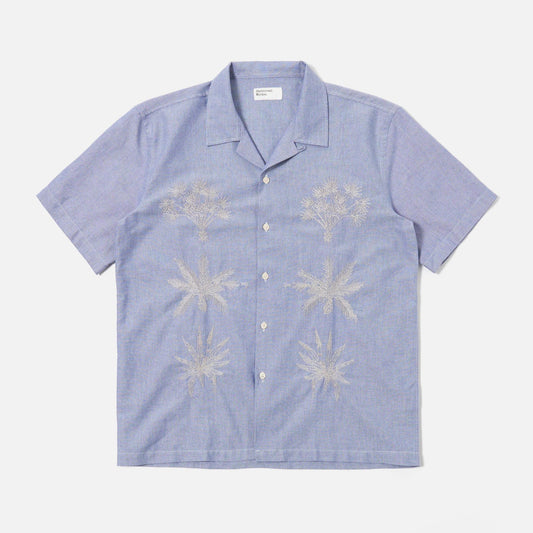 Universal Works Blue Oxford Shirting Road Trip Shirt
