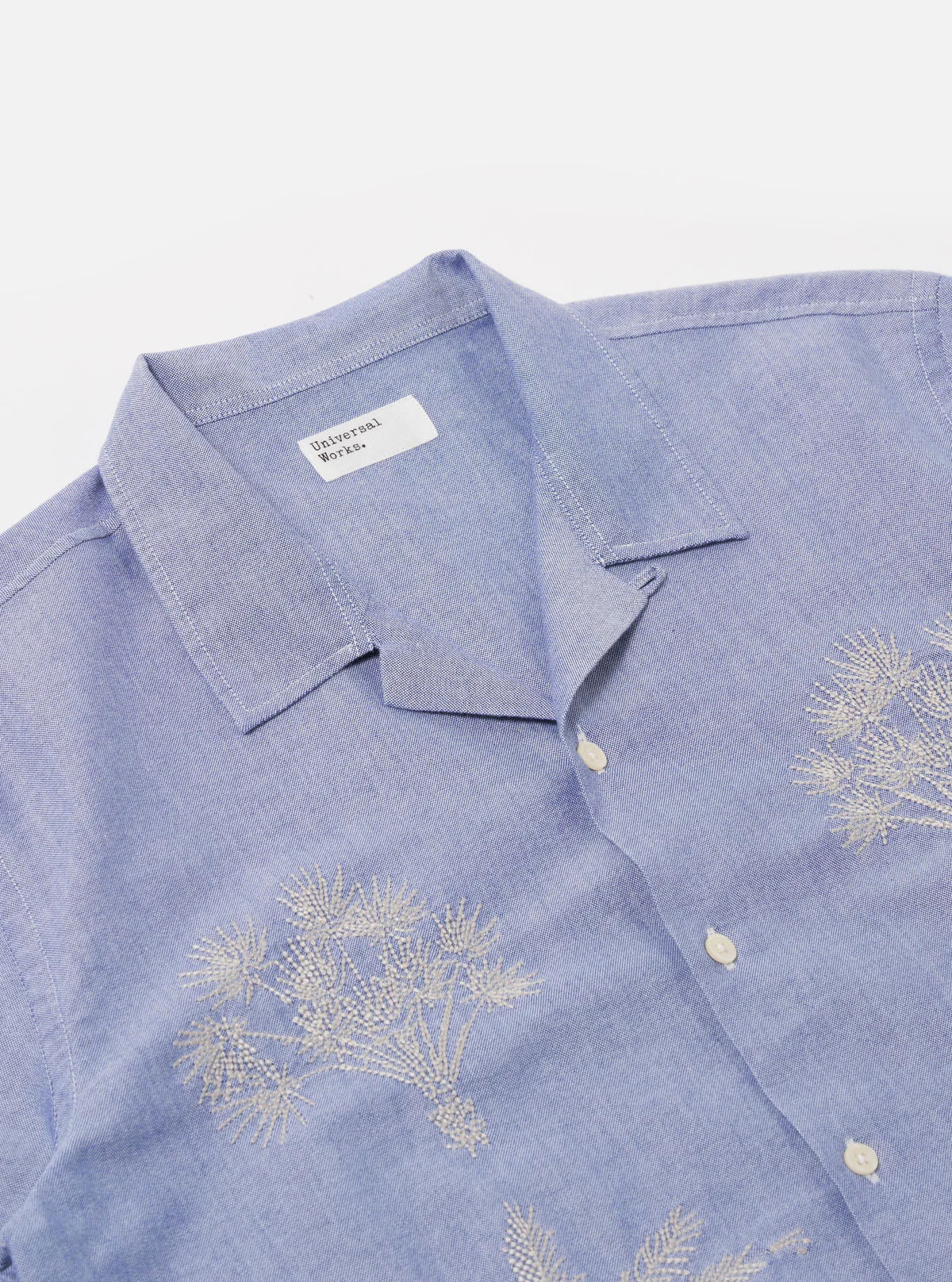 Universal Works Blue Oxford Shirting Road Trip Shirt