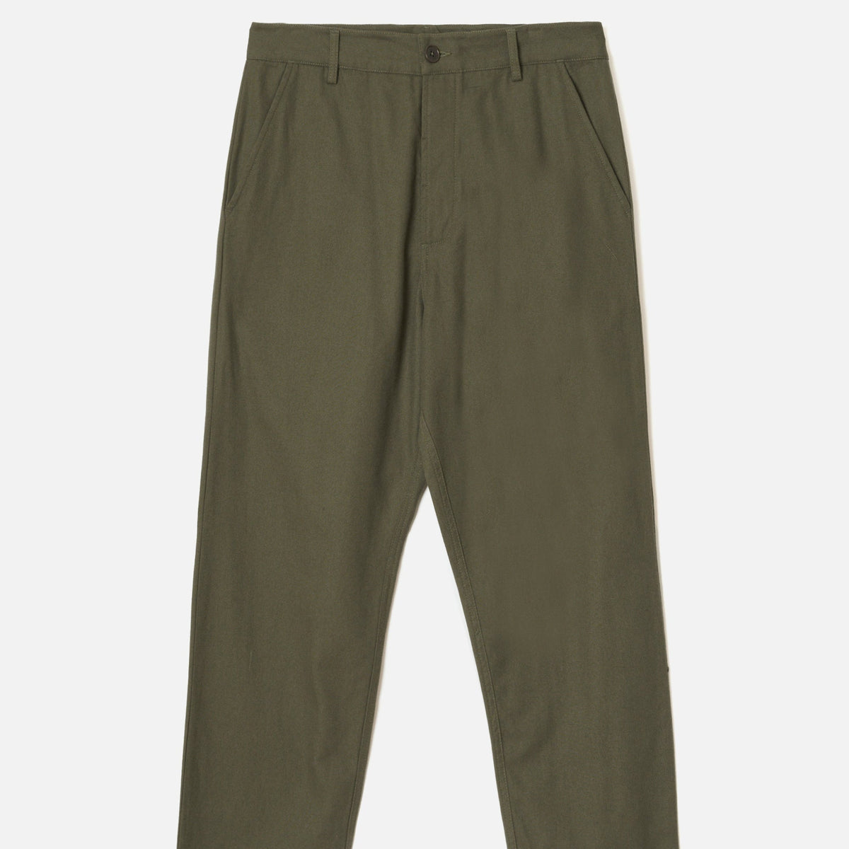 Universal Works Brushed Moleskin Military Chino- Olive
