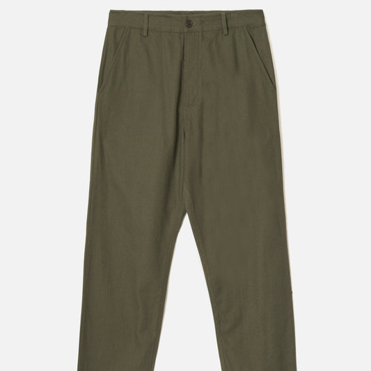 Universal Works Brushed Moleskin Military Chino- Olive