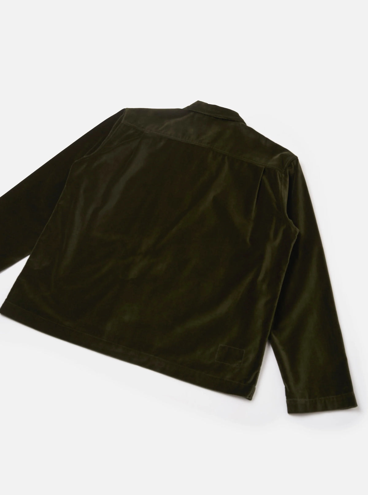 Universal Works CPH Velvet Zip OS Shirt- Olive