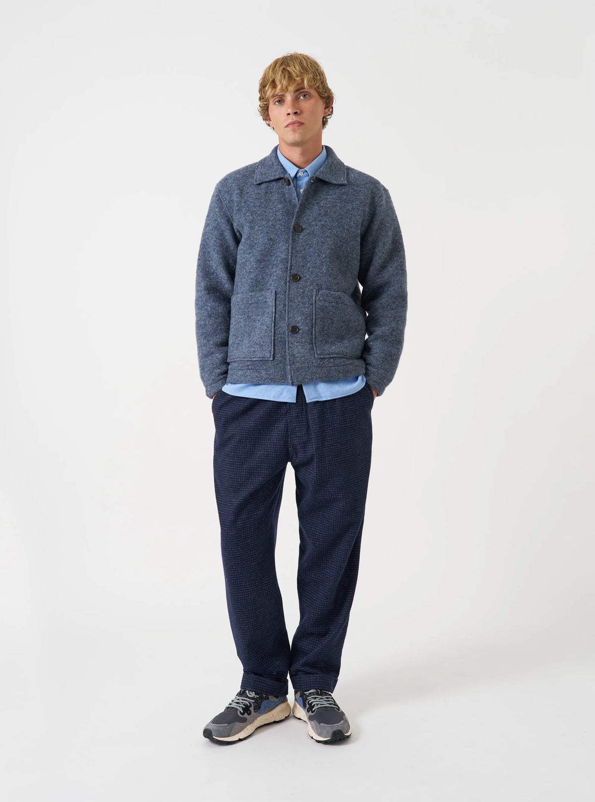 Universal Works Rams Jacket- Slate Blue
