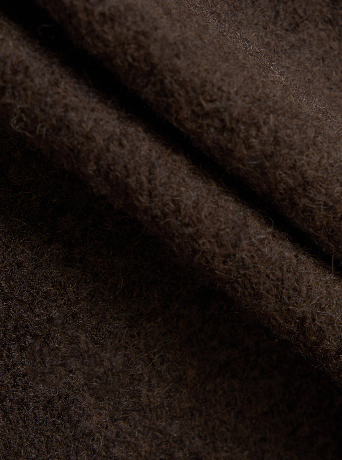 Universal Works Wool Fleece Cardigan- Brown/ Indigo