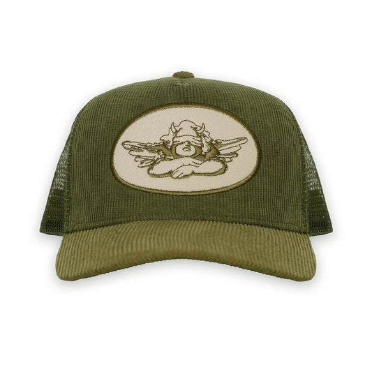Boys Lie Olive Corduroy Trucker Hat
