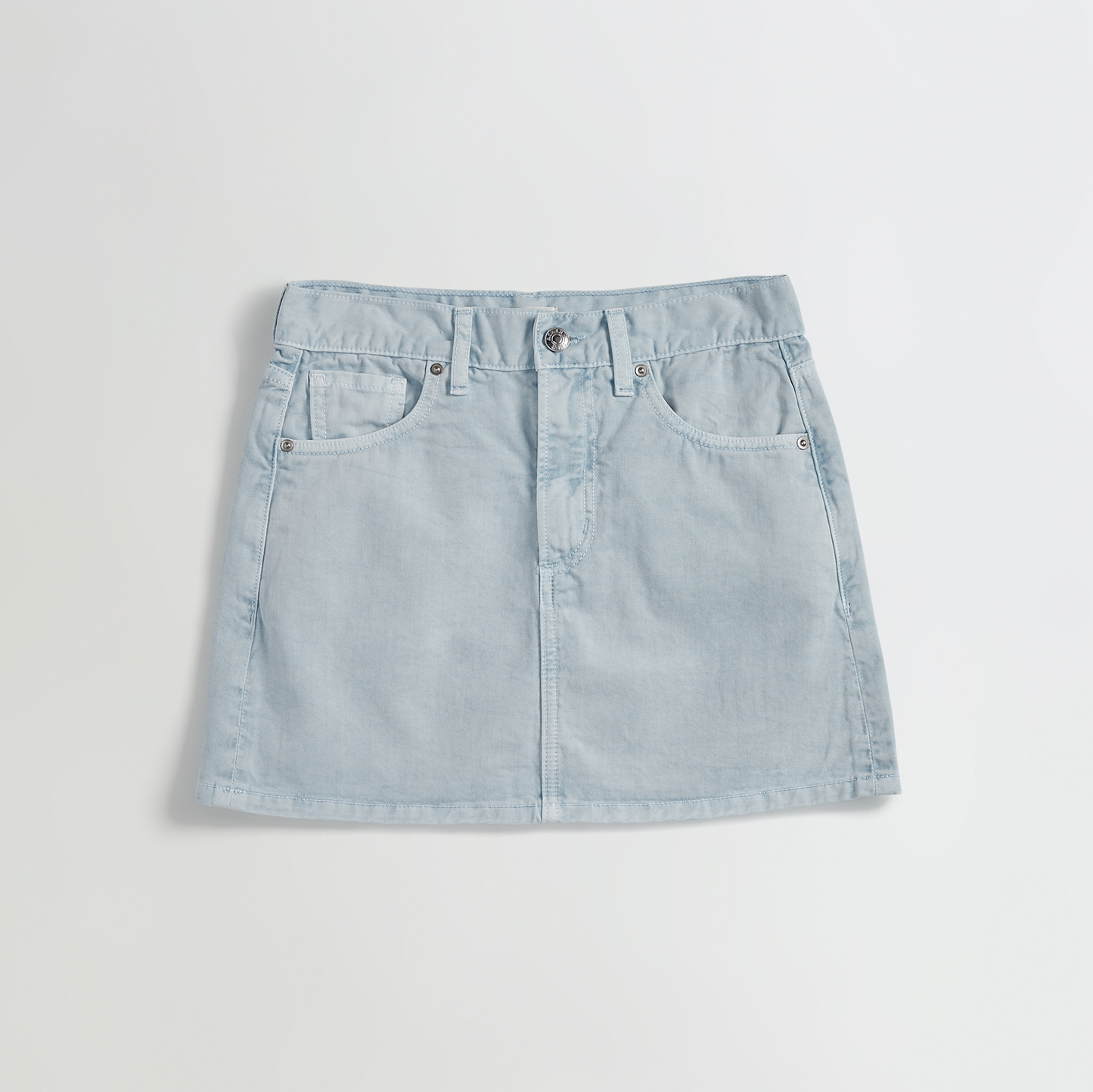 ASHER LA Denim Skirt- Ice