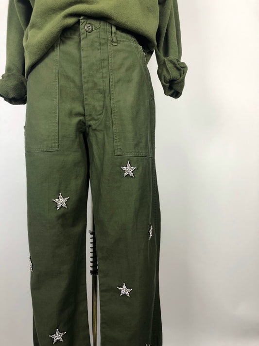 Rank and Sugar Embellished Star Utility Pants