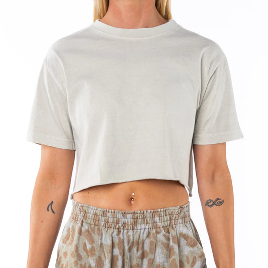 ARIKO LA Beach Crop Tee Shirt- Sandstone