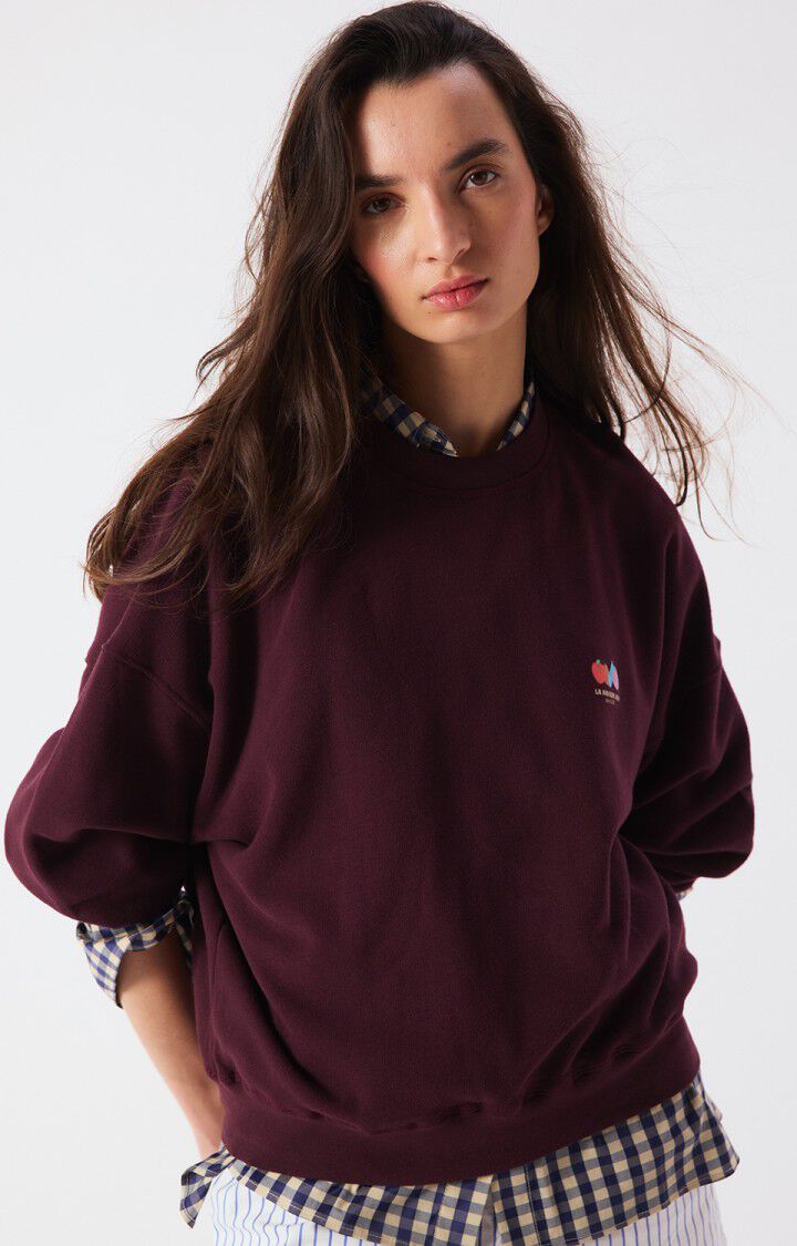 American Vintage  Womens Sweatshirt Atubay-Wine Lie