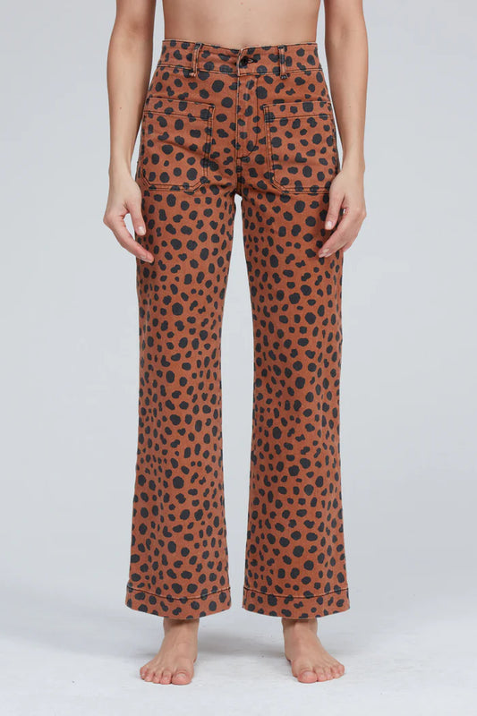 ASKK NY Printed Sailor Pant- Cheetah