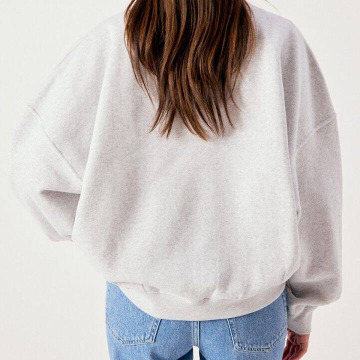 American Vintage Baptown Sweatshirt-Heather Grey