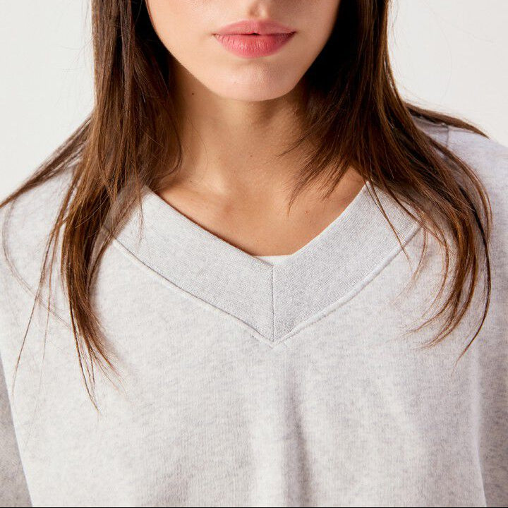 American Vintage Baptown Sweatshirt-Heather Grey