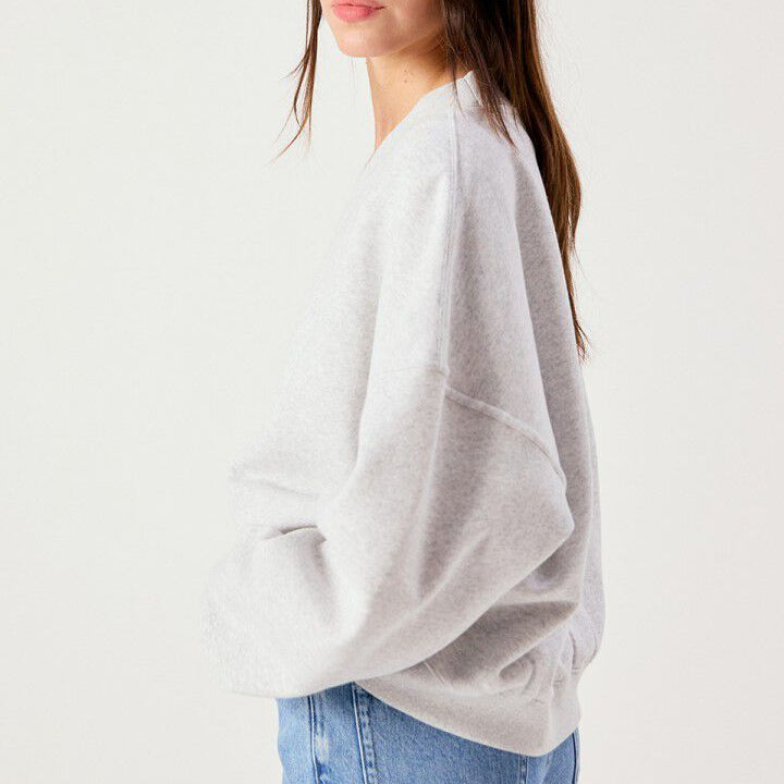 American Vintage Baptown Sweatshirt-Heather Grey