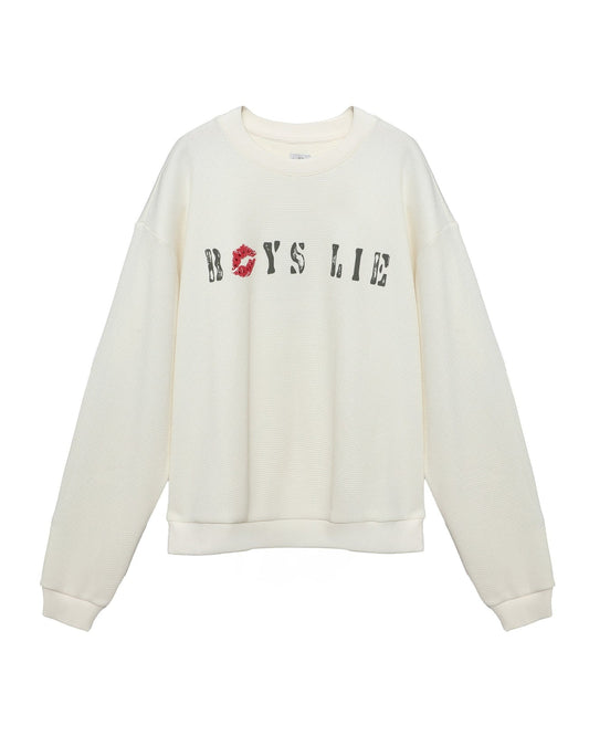 Boys Lie- Cadet White Kara Crewneck