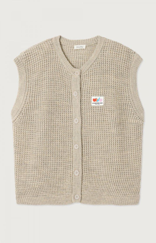 American Vintage  Womesn Cardigan Crashway- Mist Melange