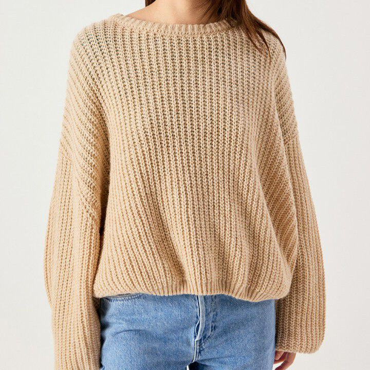 American Vintage Cyrow Sweater-Light Beige Melange