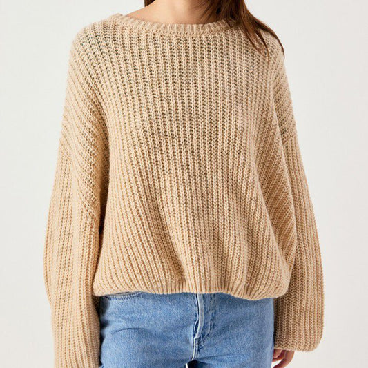 American Vintage Cyrow Sweater-Light Beige Melange