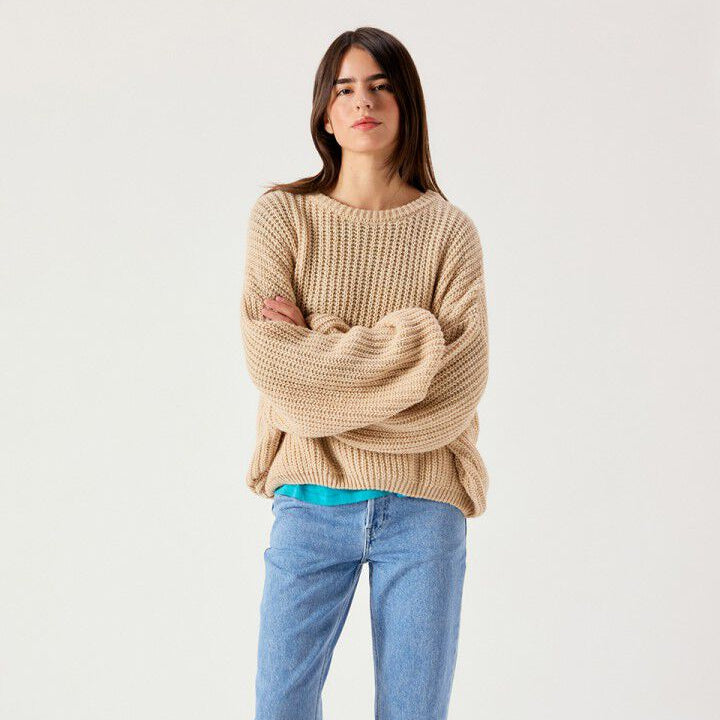 American Vintage Cyrow Sweater-Light Beige Melange