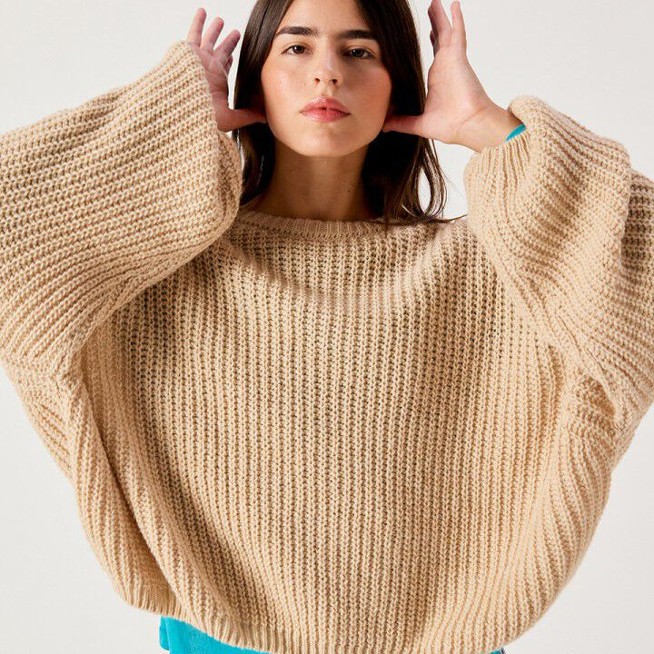 American Vintage Cyrow Sweater-Light Beige Melange