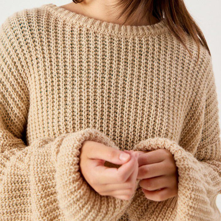 American Vintage Cyrow Sweater-Light Beige Melange