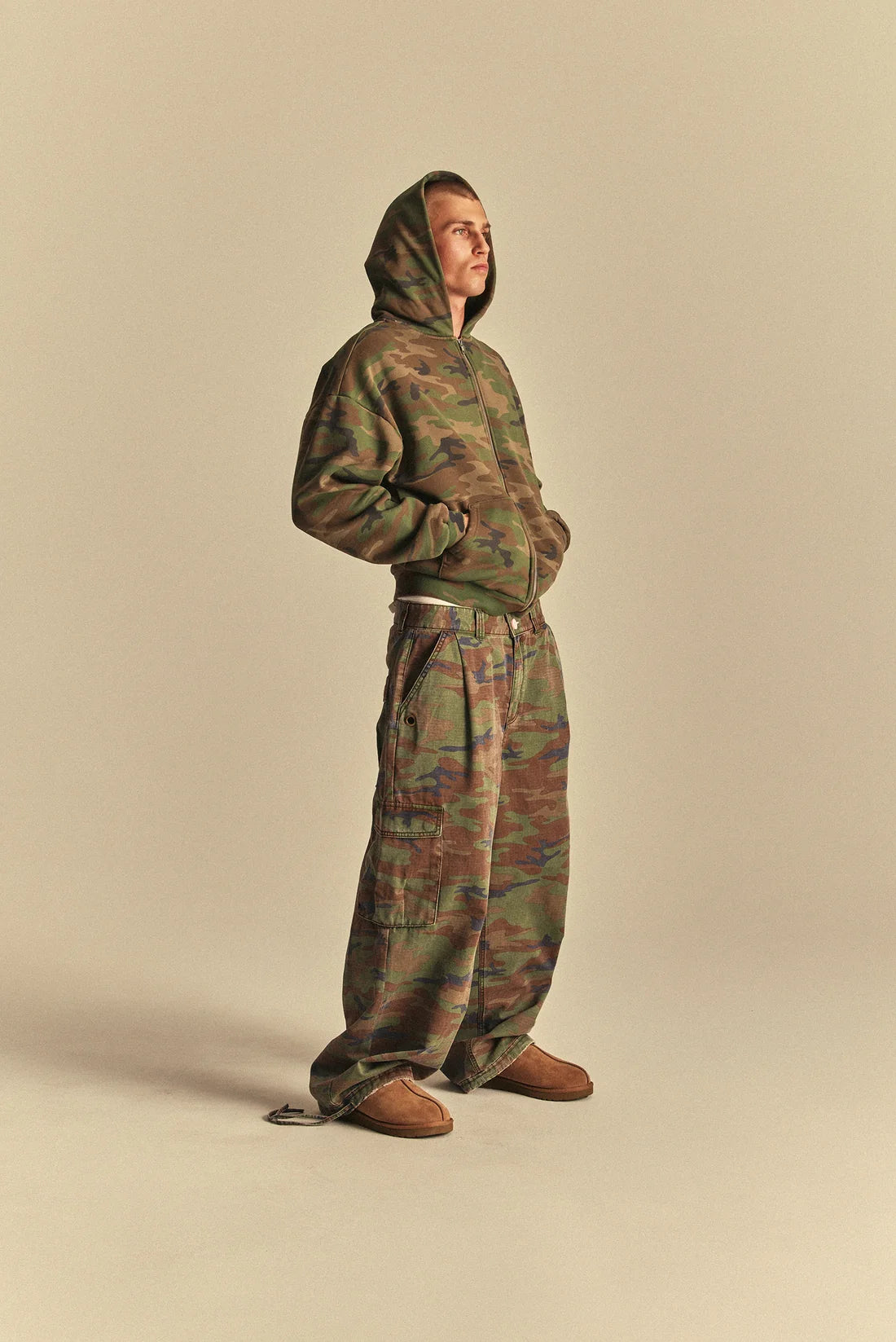 Elwood Camo Zip Hoodie- Camo