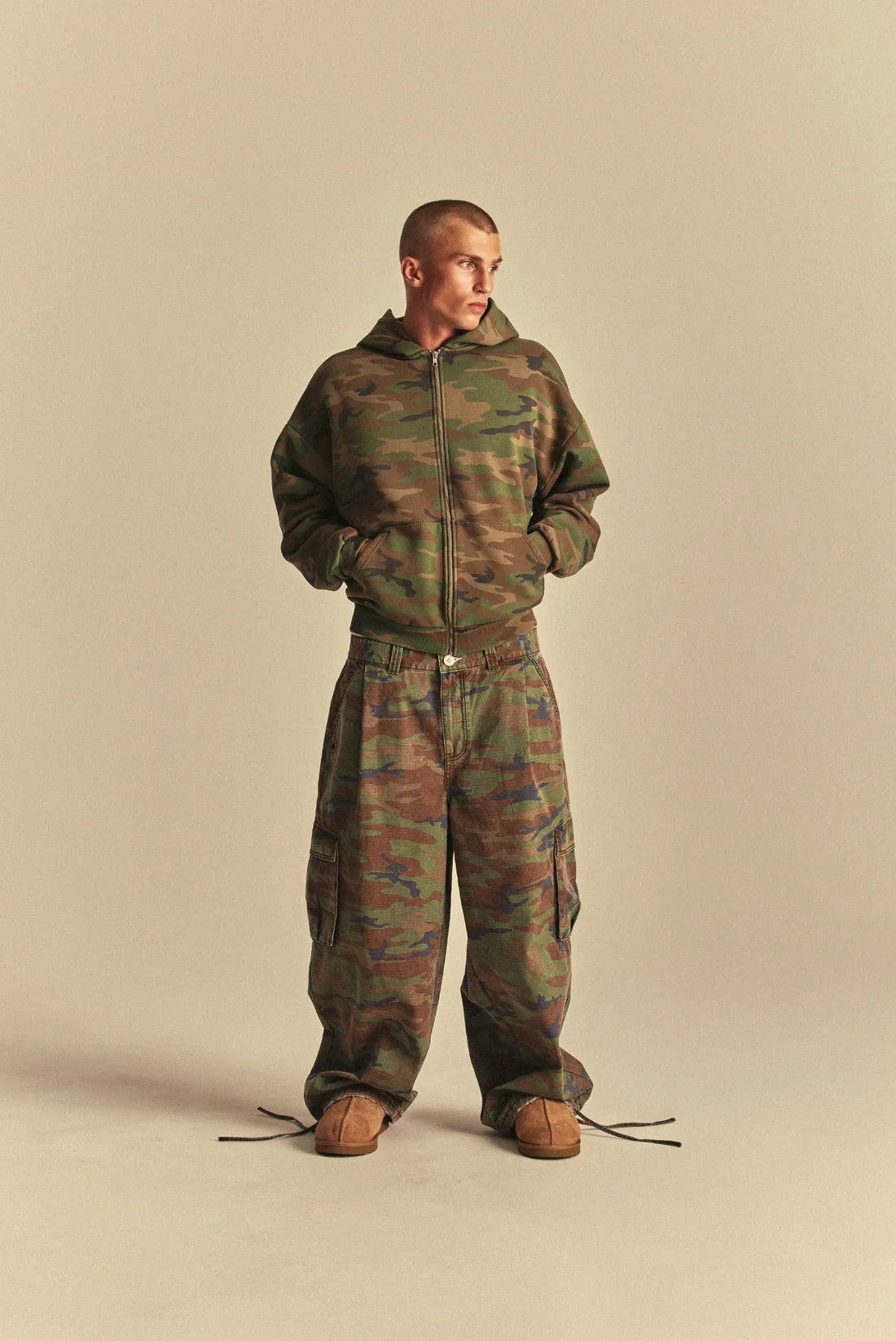 Elwood Camo Zip Hoodie- Camo