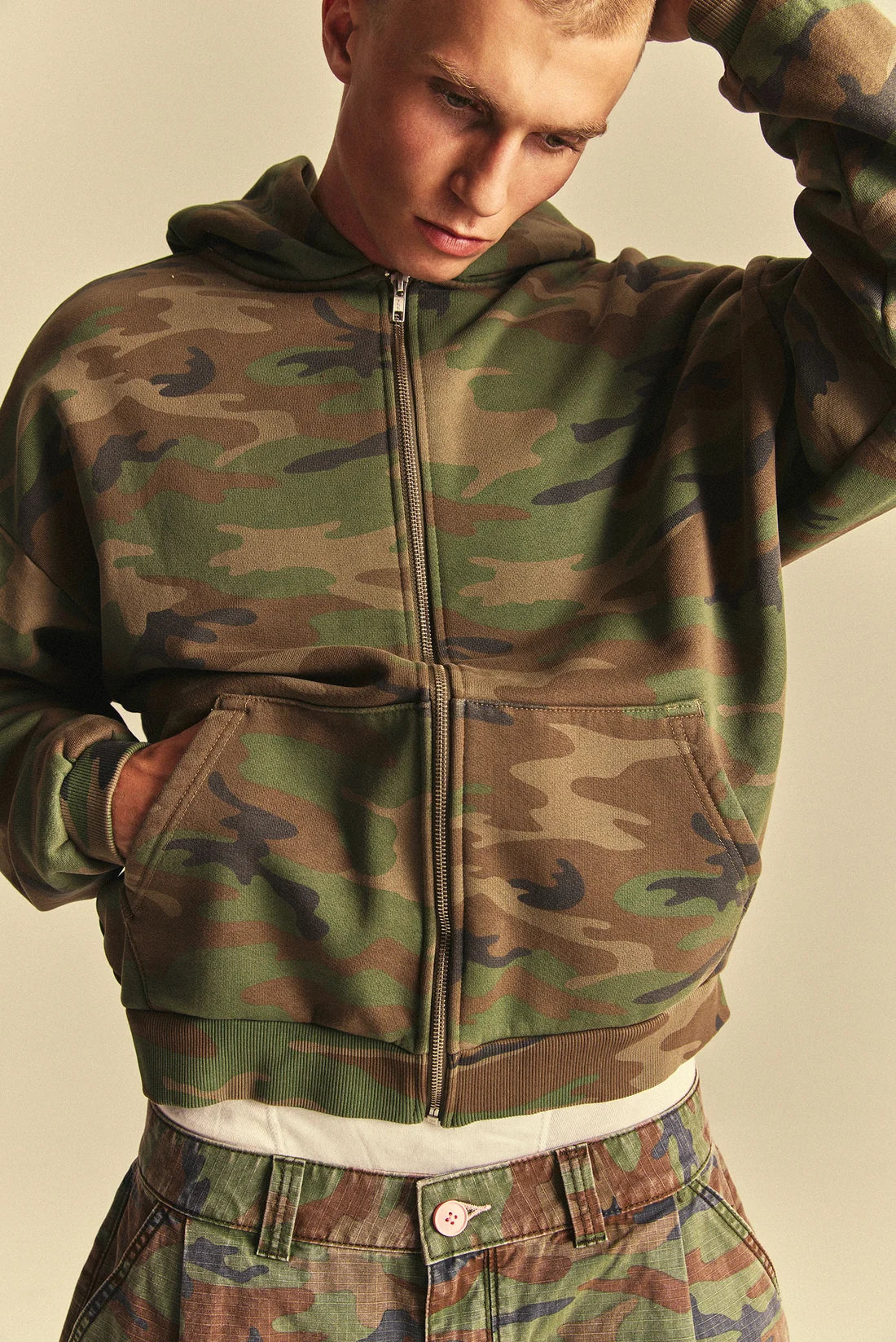 Elwood Camo Zip Hoodie- Camo