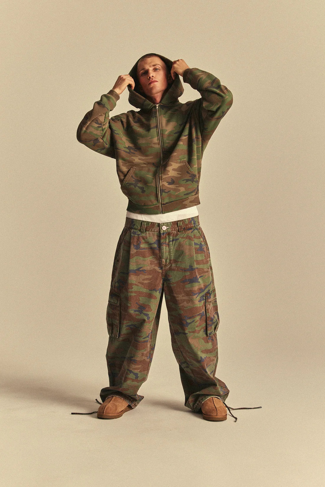 Elwood Camo Zip Hoodie- Camo