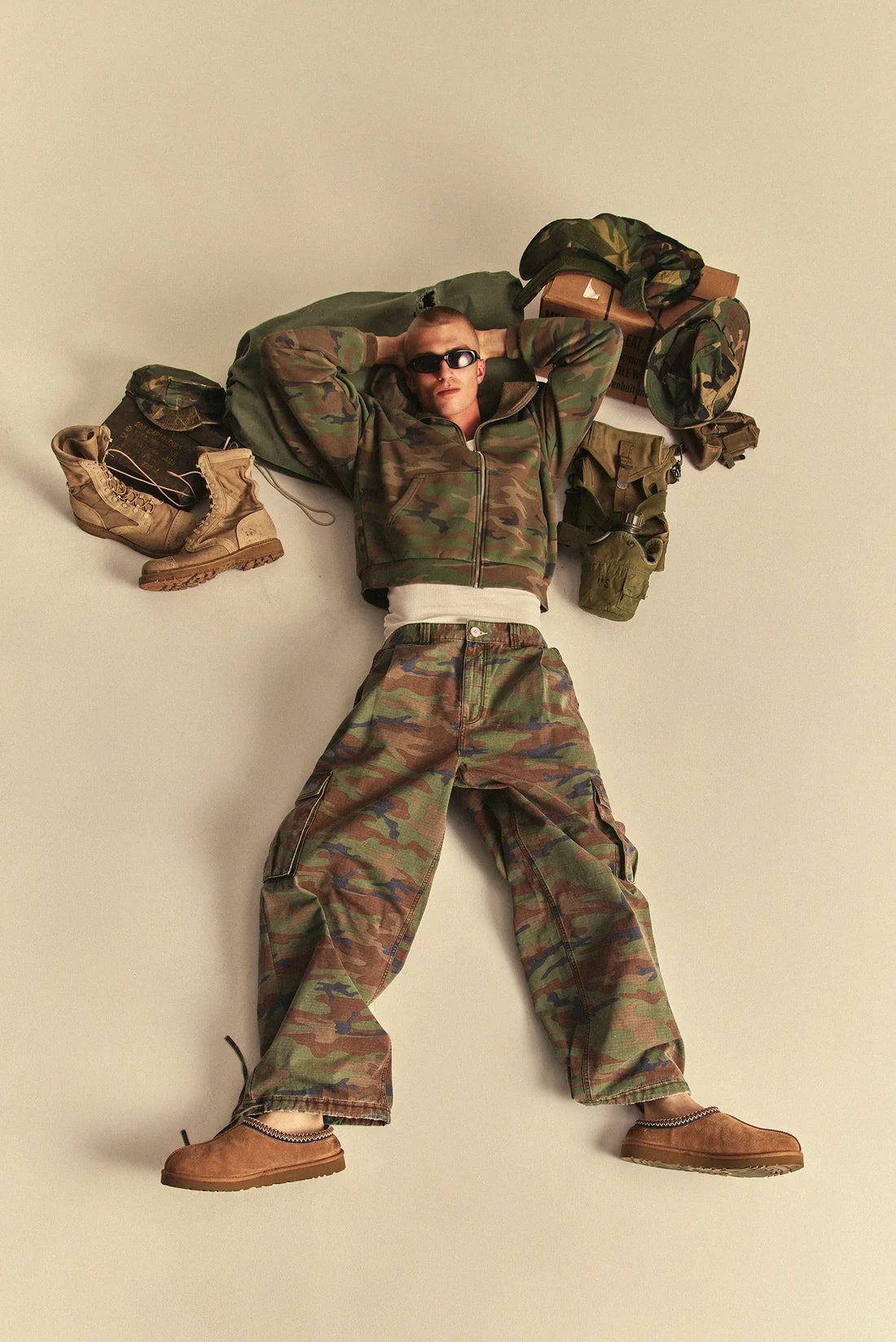 Elwood Camo Zip Hoodie- Camo