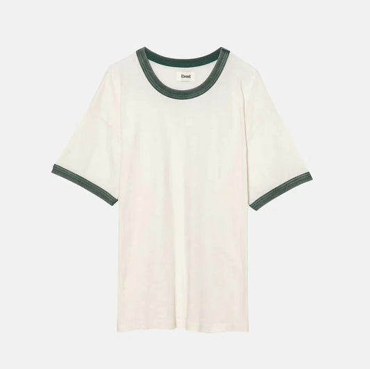 Elwood Clothing Ringer Tee- Pearl/Emerald