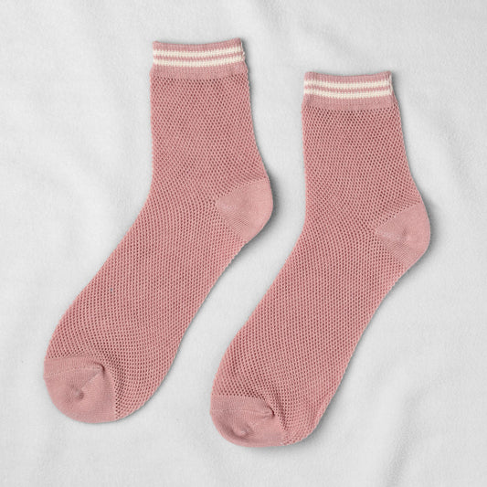 Unified MESH SNEAKER SOCKS- French Pink