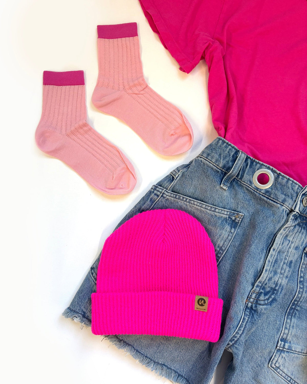 Unified SUNDAY SOCKS- Bubblegum Solid