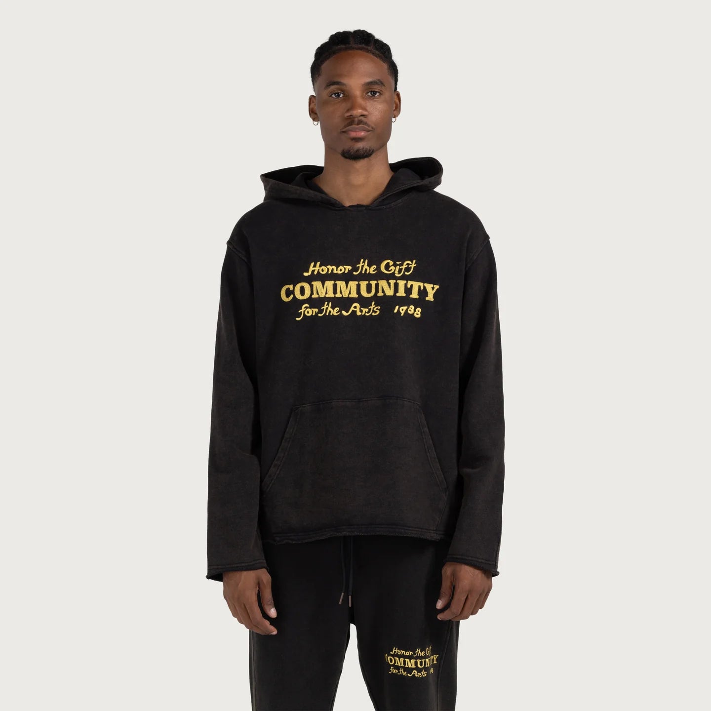 Honor The Gift Vintage Hoodie- Black
