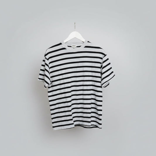 ASHER LA Enzo Stripe Tee-  Ice Blue
