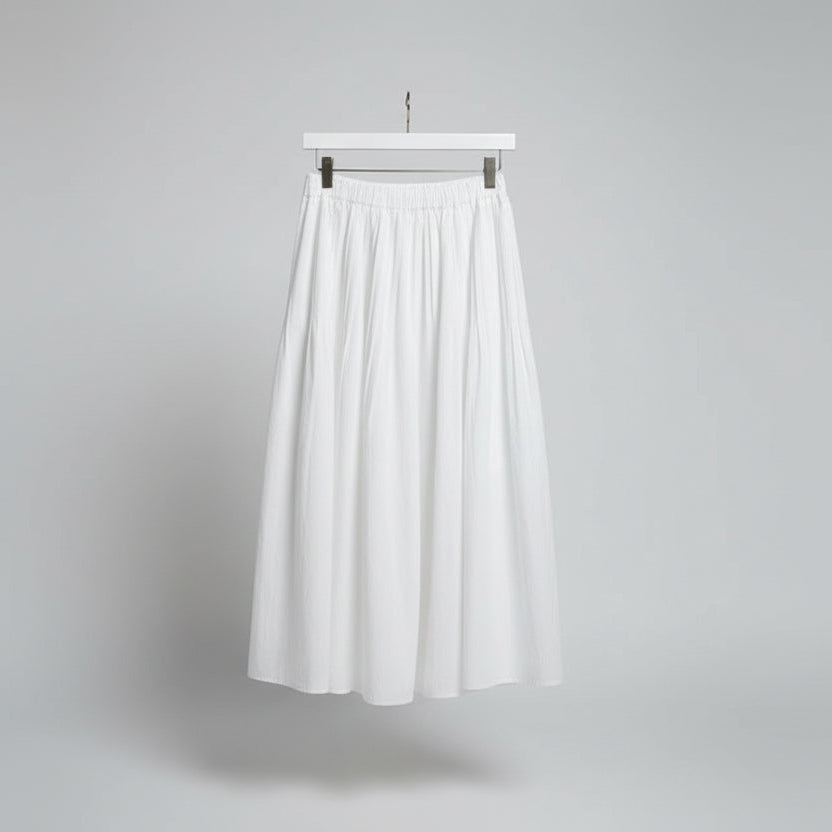 The Author Pintuck Skirt- White