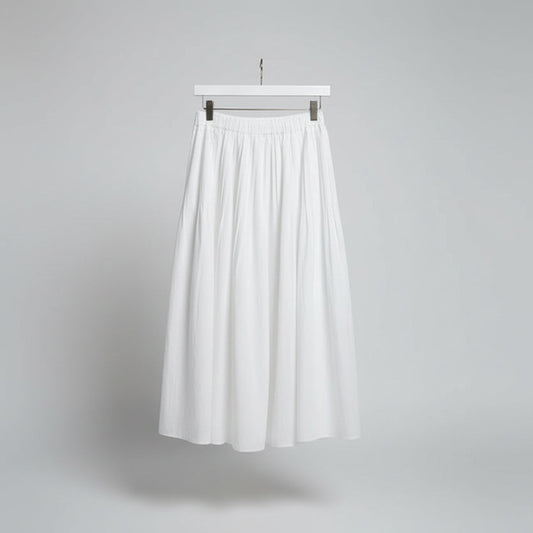 The Author Pintuck Skirt- White