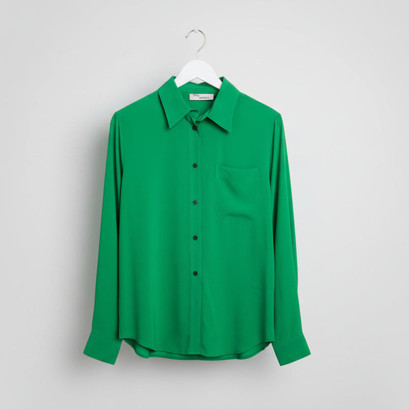 The Author Oversize Shirt- Green