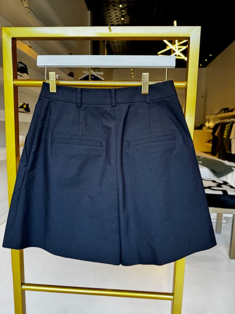 FLENO Pintuck Voluminous Shorts- Navy