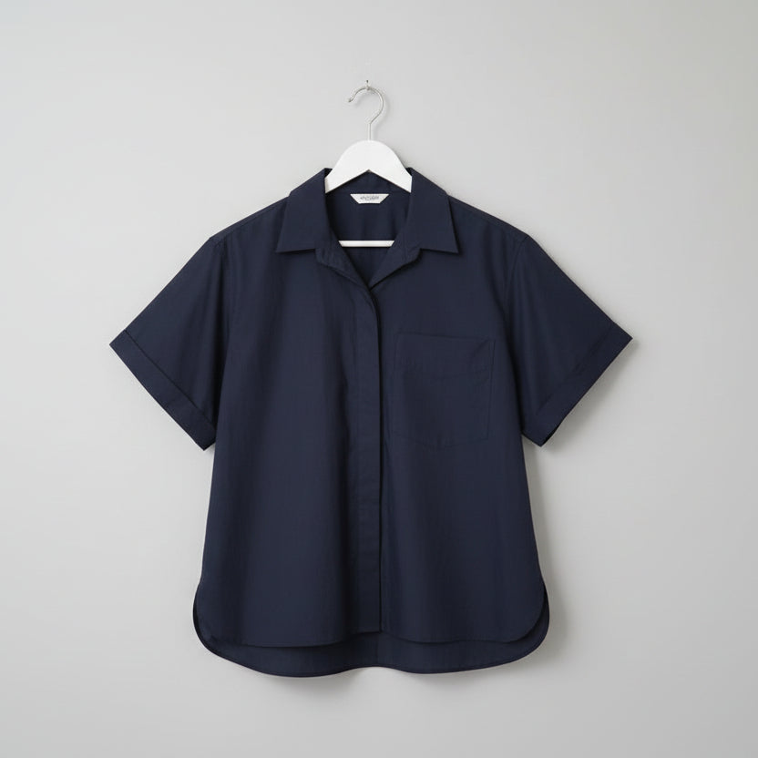 FLENO Short Sleeve Daily Shirt- Navy
