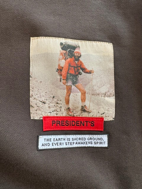 Presedents Hoodie Climber Label Sweatshirt- Hickory /Bottie
