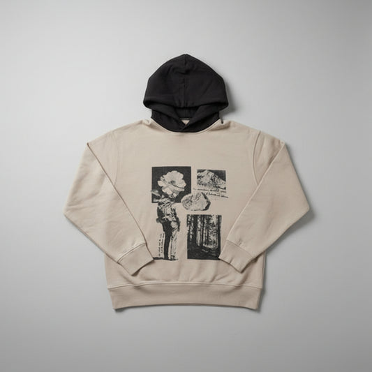 Presidents Hoodie Bicolor Inspirational Sweatshirt- Mastic/ Hickory