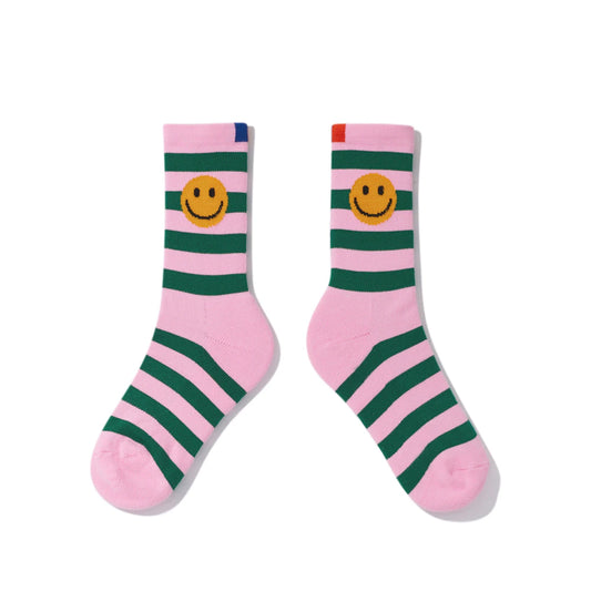 Kule The women's Rugby Smile Sock- Green Blush