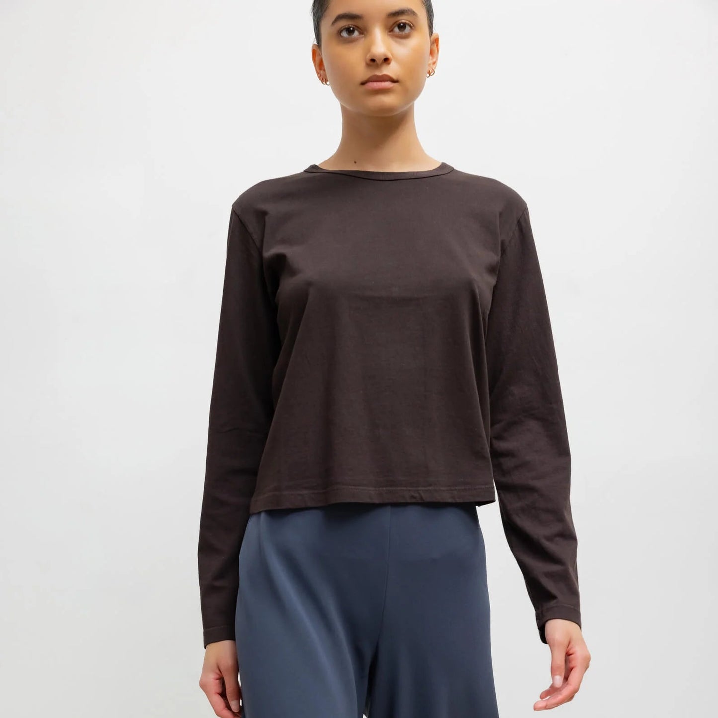 LESET The Margo Long Sleeve- Chocolate