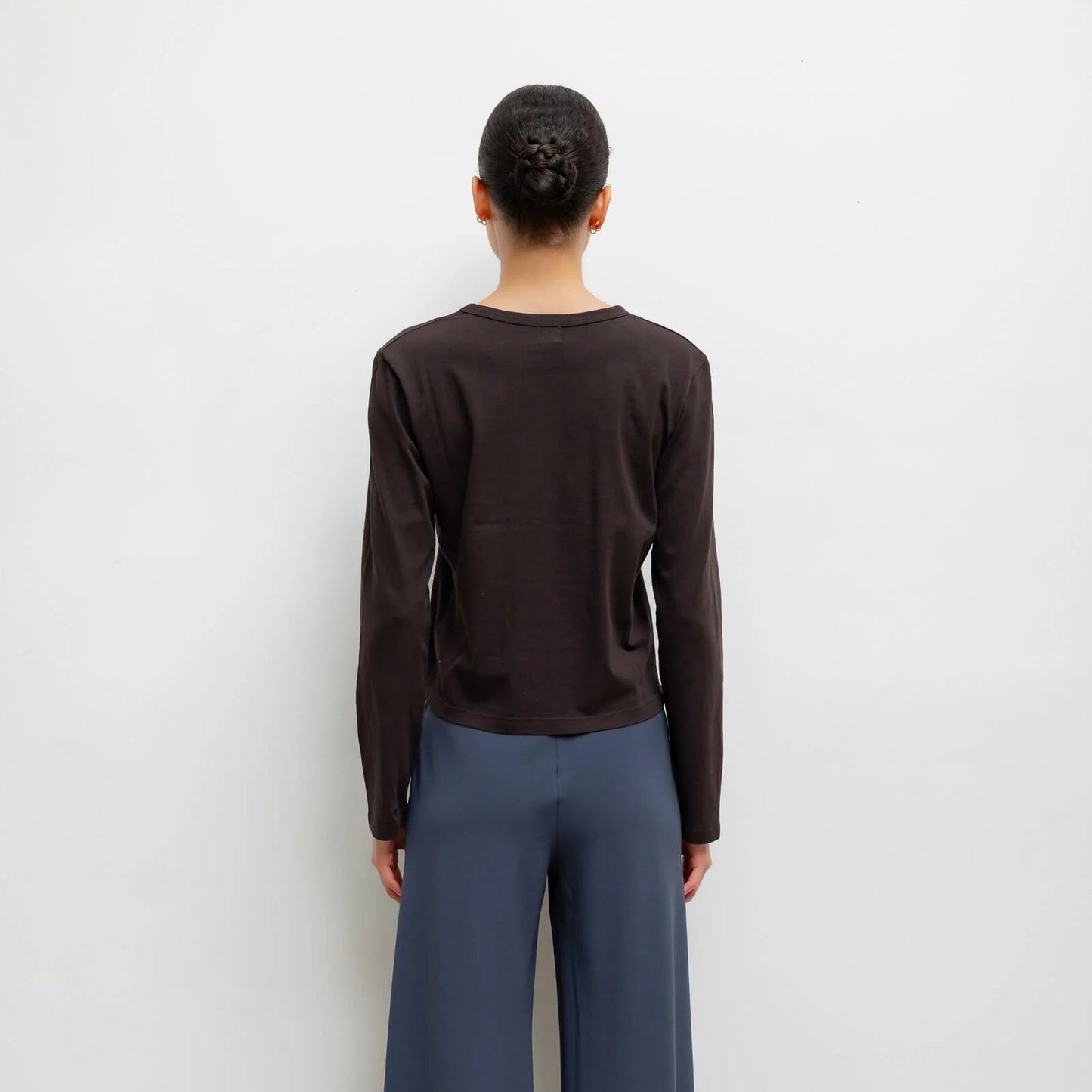LESET The Margo Long Sleeve- Chocolate