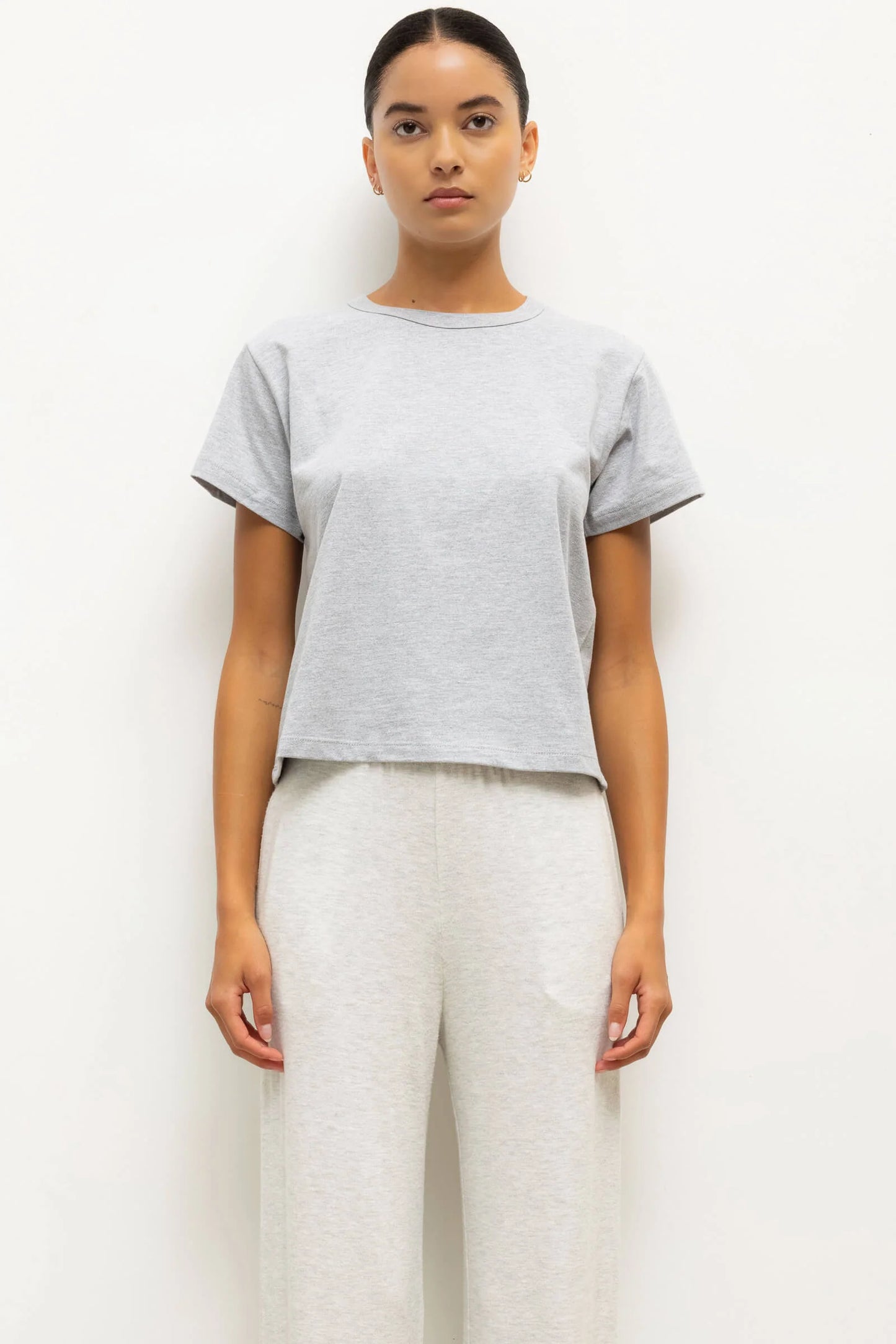 LESET The Margo Tee- Heather Grey