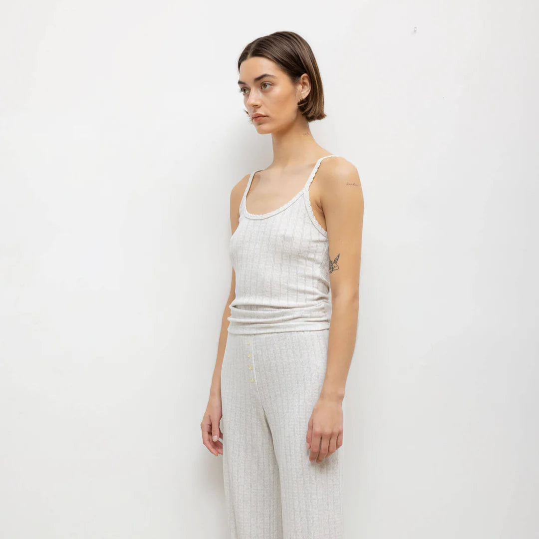Leset Pointelle Tanktop Cloud