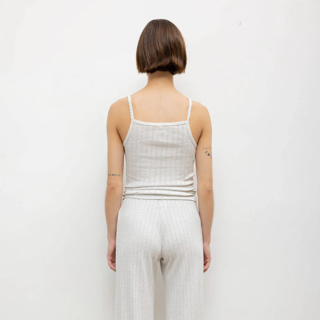Leset Pointelle Tanktop Cloud