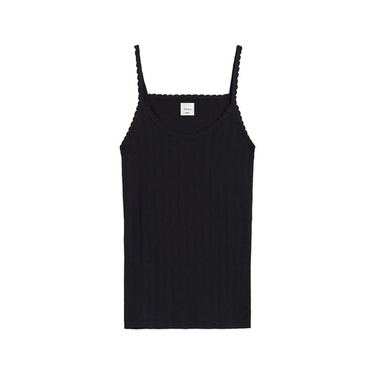 LESET Pointelle Tanktop - Black